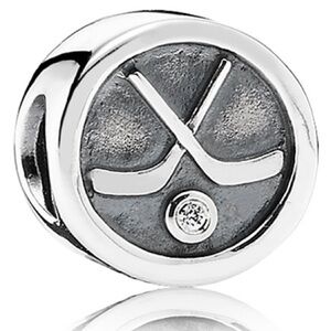 PANDORA Hockey Puck Charm 791203CZ retired